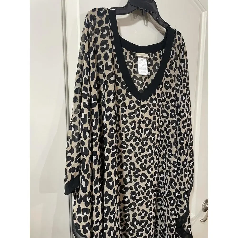 Michael Kors Swim Coverup One Size Animal Print Women's XS/S